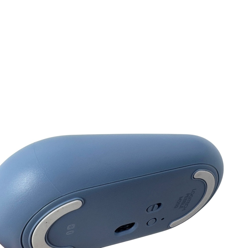 Logitech M355 Pebble Blue Wireless Mouse with Bluetooth Receiver Keyboard - Picture 5 of 6